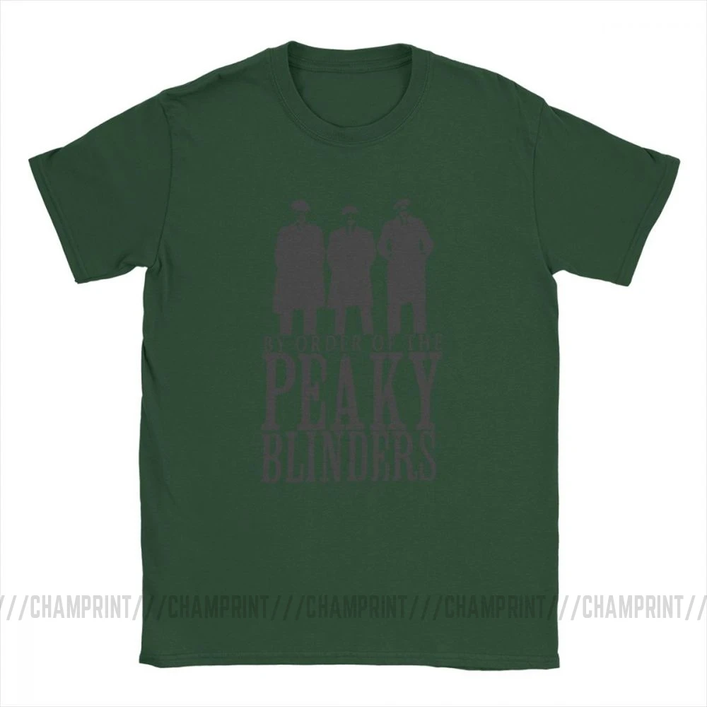 Peaky Blinders, Мужская футболка, Arthur Thomas, TOMMEE, Shelby, летние топы, короткий рукав, Повседневная футболка с круглым вырезом, хлопок, футболки размера плюс - Цвет: Forest Green