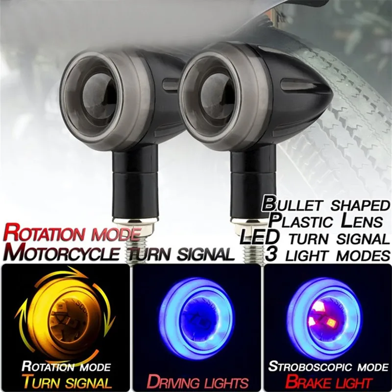2/4 PCS Universal Motorcycle LED Turn Signal Taillight Daytime Running Brake Light Moto Rear Tail Turning Lamp Indicator Blinker |