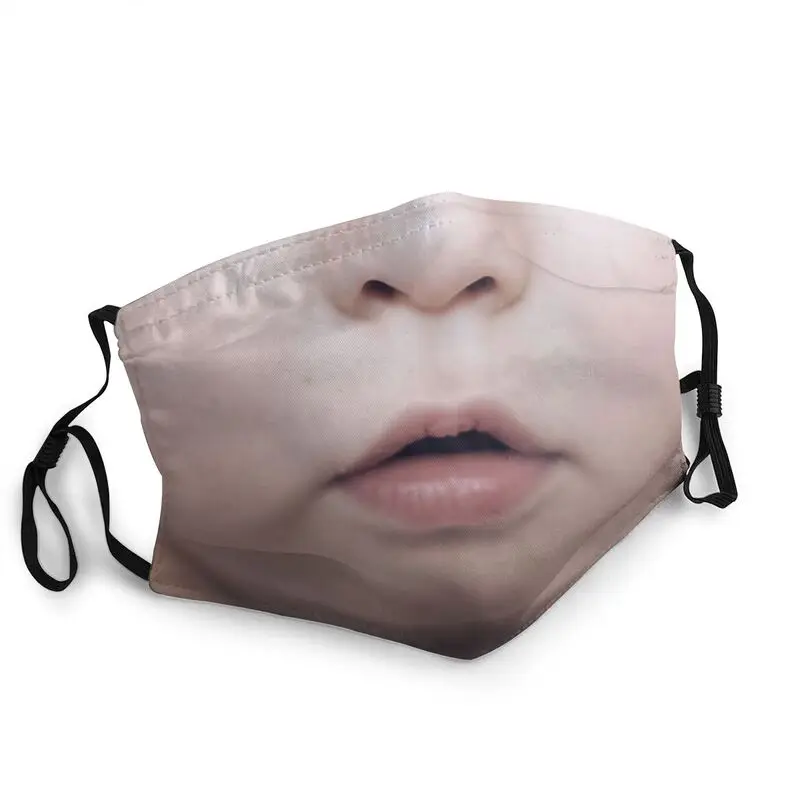 

Sweet Baby Funny Expression Spoof Reusable Adult Face Mask Halloween Cosplay Prank Protection Cover Respirator Mouth Muffle