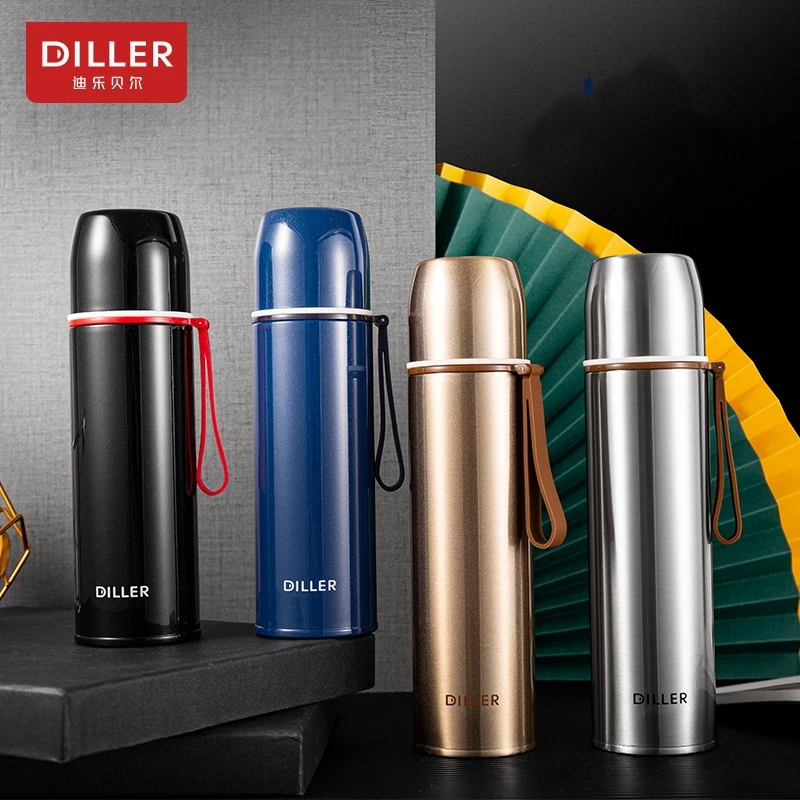Термос Diller бутылка для воды нержавеющая сталь пищевой материал прочная
