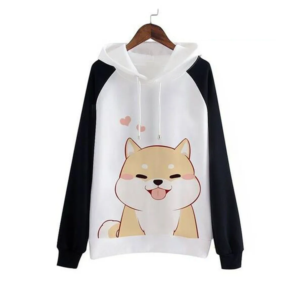 

2019 Womens Hoodie Fashion Casual Female Long Sleeve Sweatshirt Jumper Pullover Print Blouse L0725