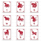 Постеры с китайскими знаками Зодиака, восточные искусства, дракон, член, свинья, змея, овечка, крыса, тигр, лошадь, бык, собака, настенное искусство, холст, домашний декор