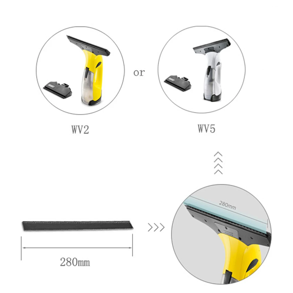 4 X окна Vac пылесос резиновый скребок лезвия для Karcher WV50 WV2 280 мм Замена чистящие