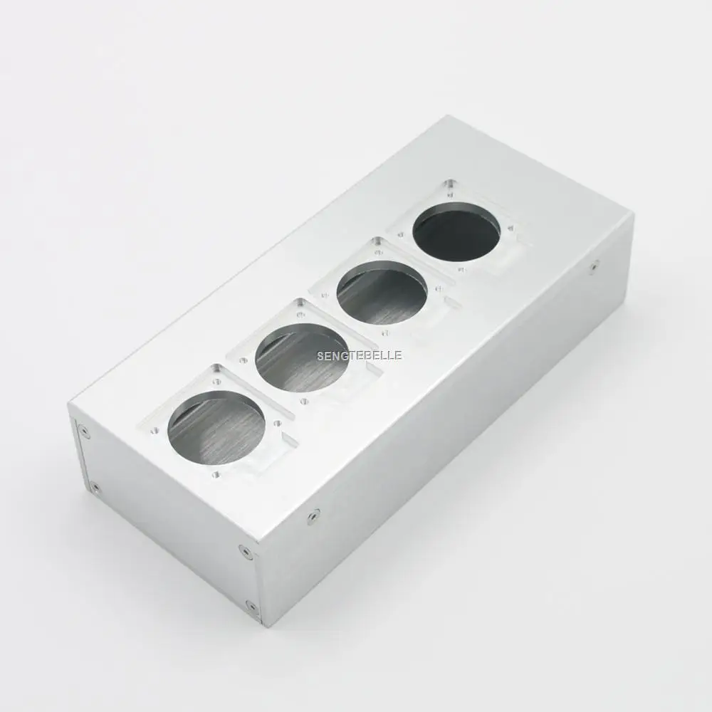 Полностью алюминиевый HIFI чехол питания европейского стандарта 4/6 розетка
