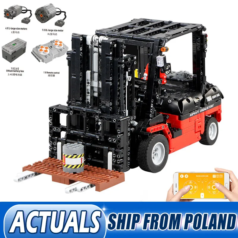 Высокотехнологичный Электрический моторизованный мобильный кран Mould King 13106