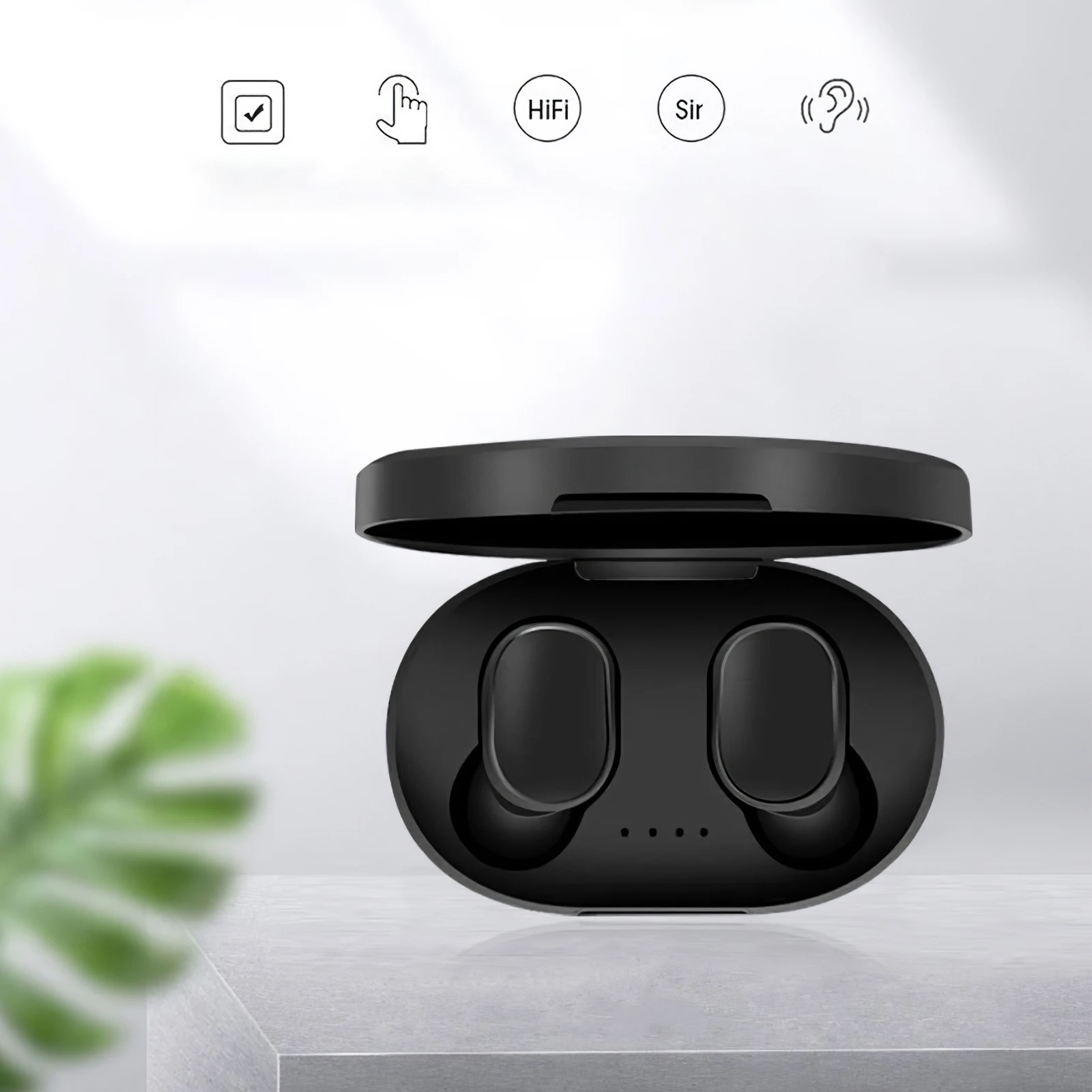 

A6S TWS Bluetooth Earphone Wireless Headphone Stereo Headset Sport Earphone Microphone with Charging Box for Smartphones