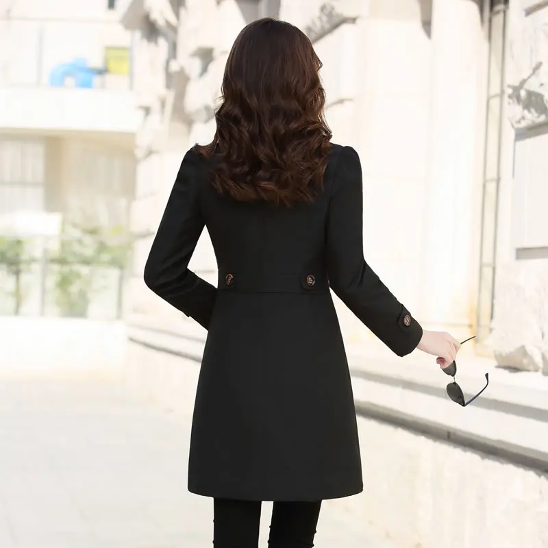 

Spring Autumn Trench Coat Slim Single Breasted Trench Coat Woman Trench Coat Long Women Windbreakers Plus Size Overcoat