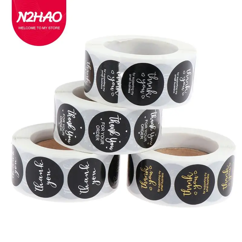 

500pcs Thank You Sticker Scrapbooking For Envelope Seal Labels Stickers Stationery Sticker Gift Packaging Stickers