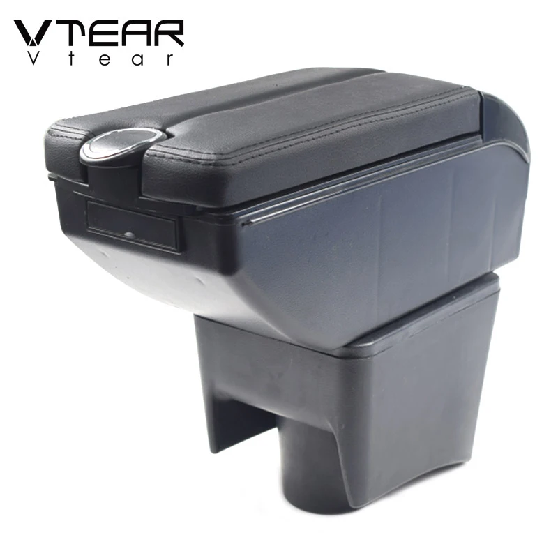 

Vtear для VW Vento автомобильный подлокотник кожаный подлокотник для хранения usb подъем интерьерные части Аксессуары ABS центральная консоль 2014 Ст...