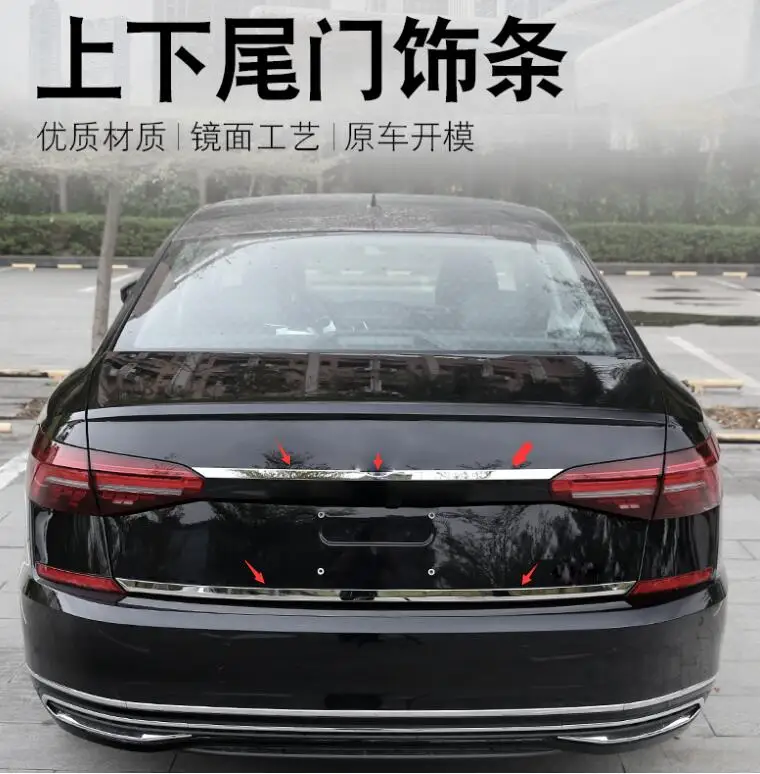 Новинка 2019 20 модифицированные декоративные Яркие полоски для багажника Passat