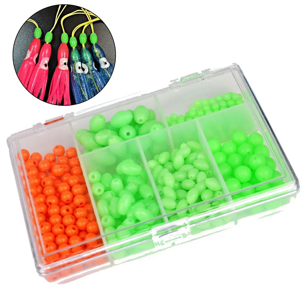 

400 Luminous Fishing Beads Round In The Tank, Acrylic Luminous Beads Glow In The Dark, Used For Fishing Gear And Fishing Tools