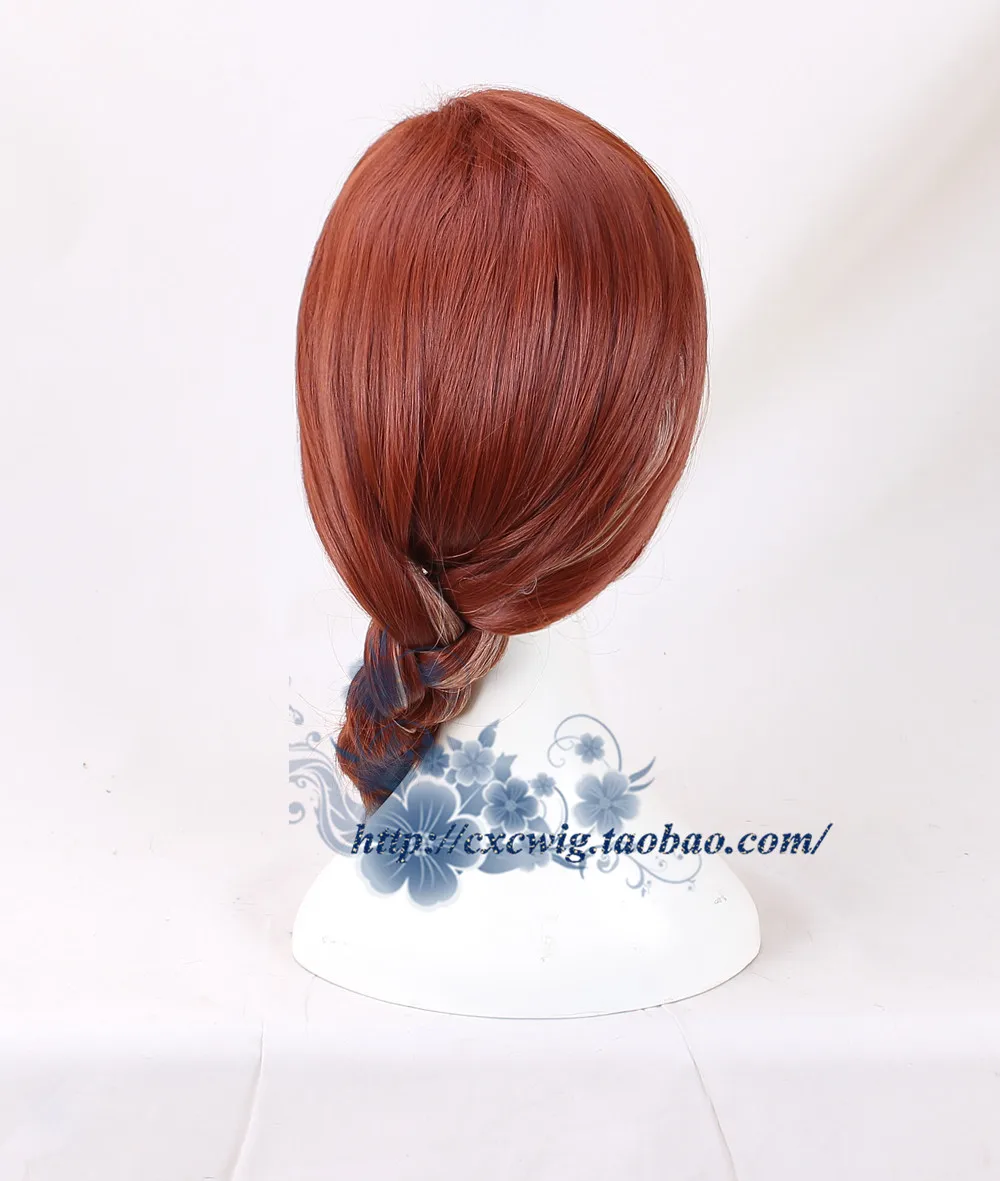 Avengers: Endgame Black Widow Cosplay Wig Natasha Romanoff Gradient 50cm Braid Half Long Hair + Free Cap | Тематическая одежда и