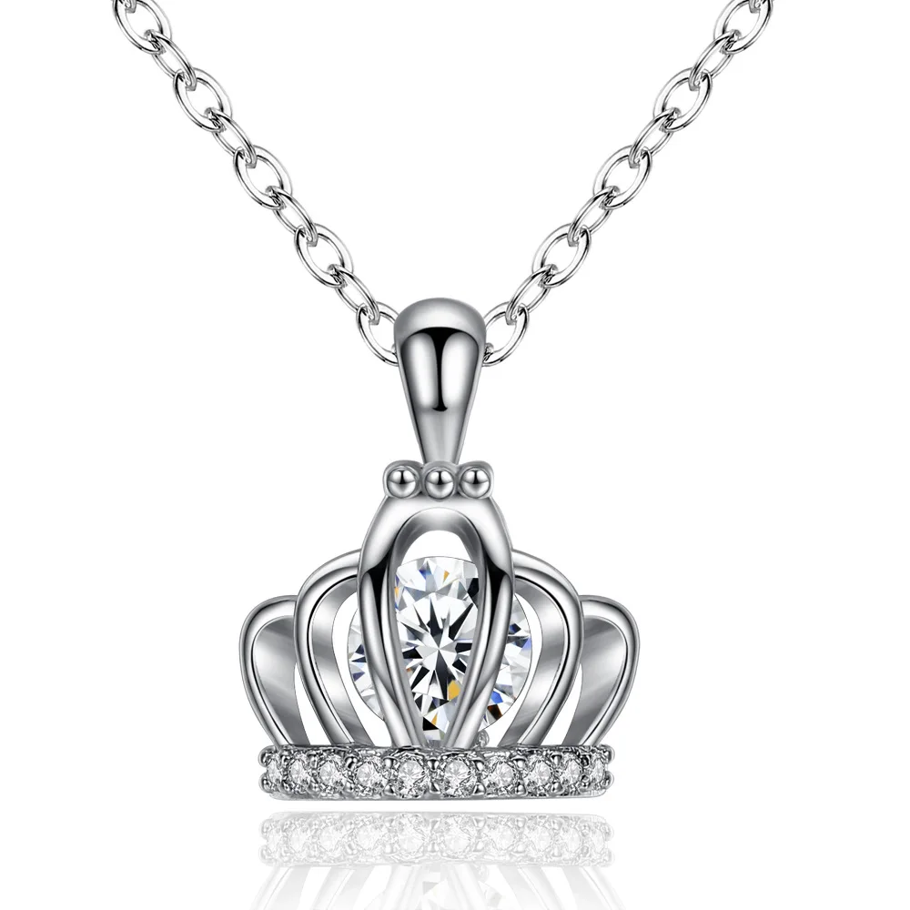 

TN014 New crown pendant necklace with O-chain