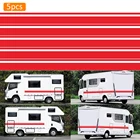 Новое поступление высокое качество 5 шт. на колесах винил полосы Графика наклейки на ногти, туристического автофургона автомобиль в полоску