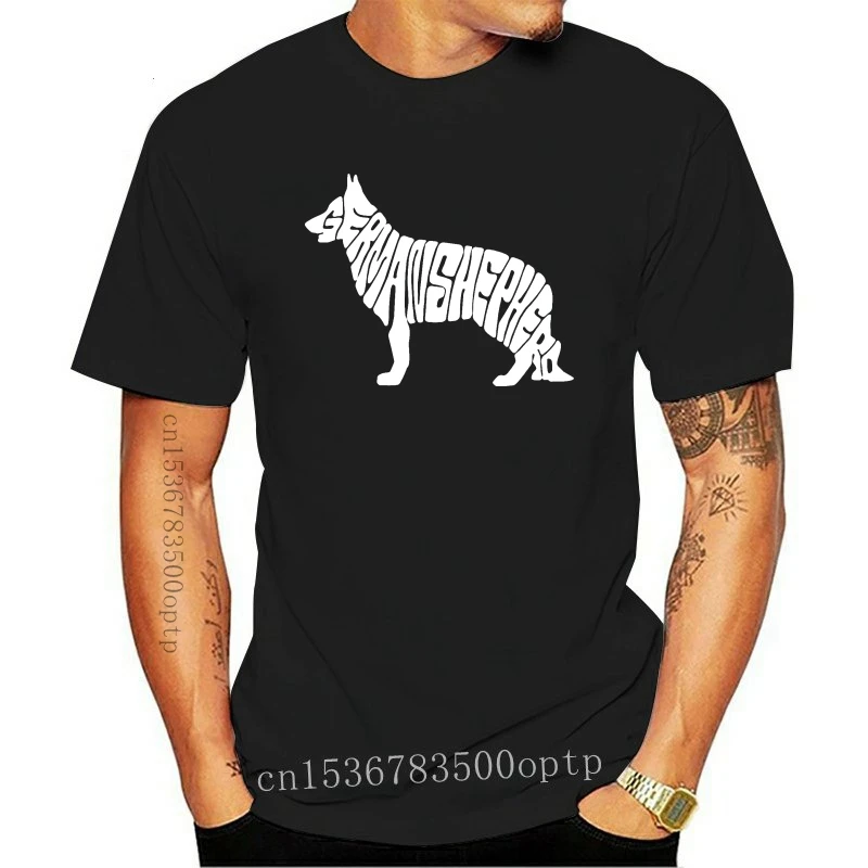 

Футболка нового дизайна с круглым вырезом, костюм немецкой овчарки, Подарочный костюм, Классическая весенне-осенняя уникальная мужская фут...