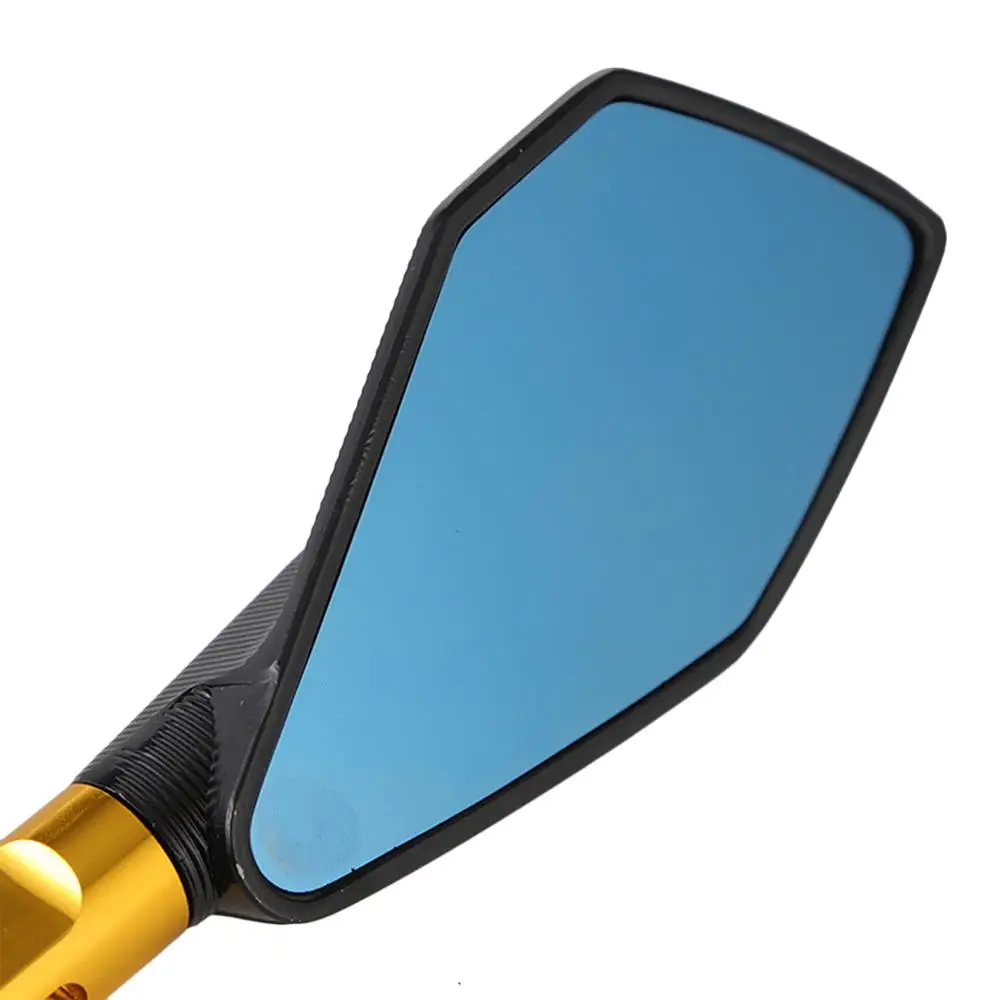 CNC алюминиевый руль мотоцикла Зеркала синее зеркало заднего вида выпуклое для Honda