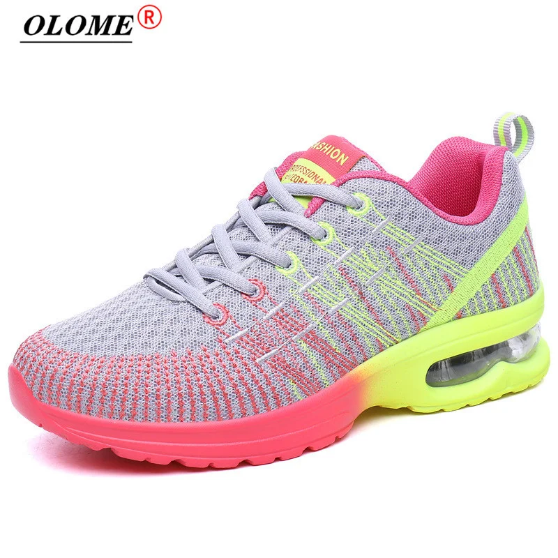 

New Women Casual Shoes Ladies Sport Sneakers Lace Up Running Shoe Woman Red Platform Sneaker Wedges Vulcanized Mesh Trainers
