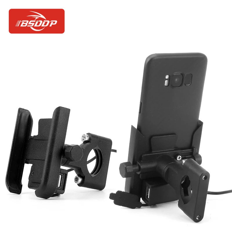 Универсальный держатель для телефона на руль мотоцикла в зеркале заднего вида с