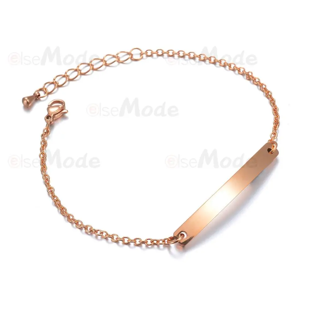 Браслет ELSEMODE из нержавеющей стали с гравировкой имени и датой регулируемая