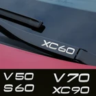 Металлическая Эмблема, автомобильные декоративные наклейки, светоотражающие наклейки на автомобильные стеклоочистители для Volvo V50 S60 V70 XC40 XC60 XC90, автомобильные аксессуары