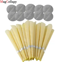 100pcs natural beeswax ear candles ear wax clean removal propolis indiana therapy fragrance candling cone candle relaxation