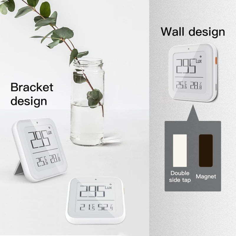

1~10pcs Zigbee Digital Light Sensitive Thermometer Tuya Wireless Smart Temperature Humidity Sensor Work With Alexa Google Home