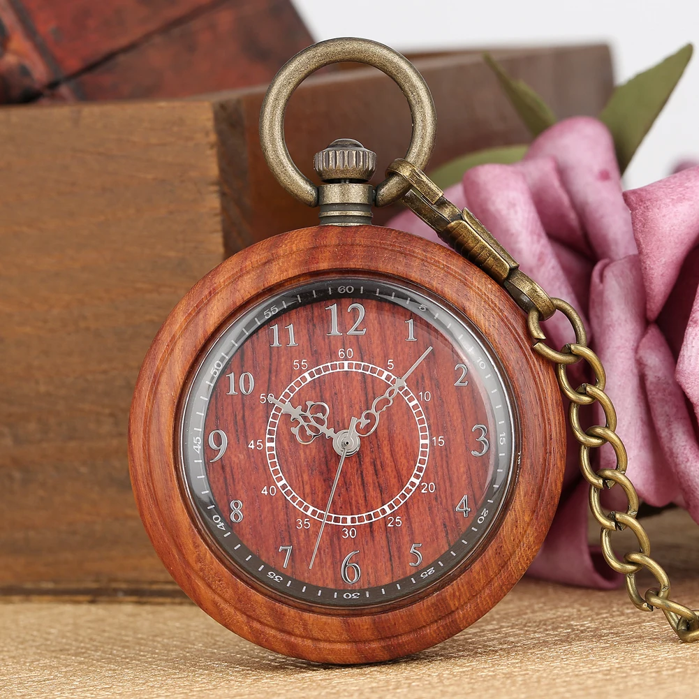 

Portable Ebony Large Pocket Watch Classic Arabic Numerals Dial Pocket Watches Retro Bronze Rough Chain Pendant Clock New 2019