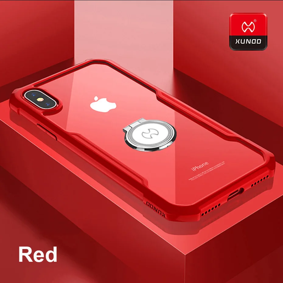 Red Магнитный автомобильный чехол-держатель для iPhone 7 8 Plus XR X XS 11 Pro Max, роскошный противоударный мягкий силиконовый защитный чехол с логотипом s - Цвет: Red
