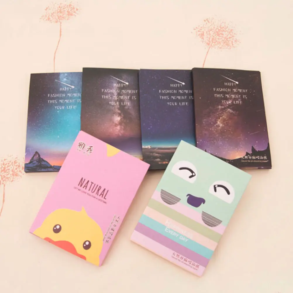 

50 Sheets/Pack Makeup Facial Face Clean Oil Absorbing Blotting Papers Beauty Tools Pattern Random New Arrival