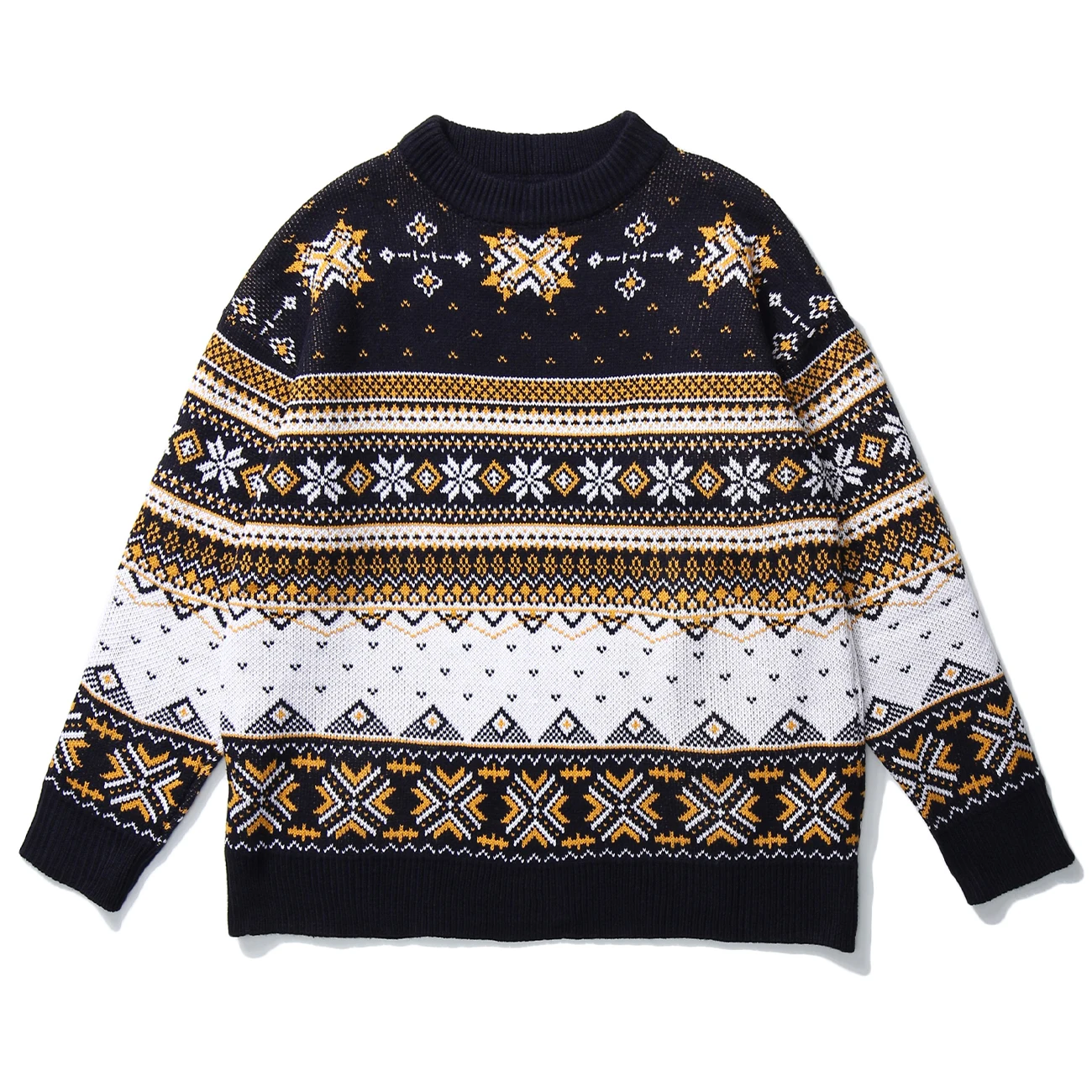 

Светящийся Рождественский свитер со снежинками, Мужская Уличная одежда, винтажный вязаный свитер, пуловеры, зимние топы оверсайз, мужская о...