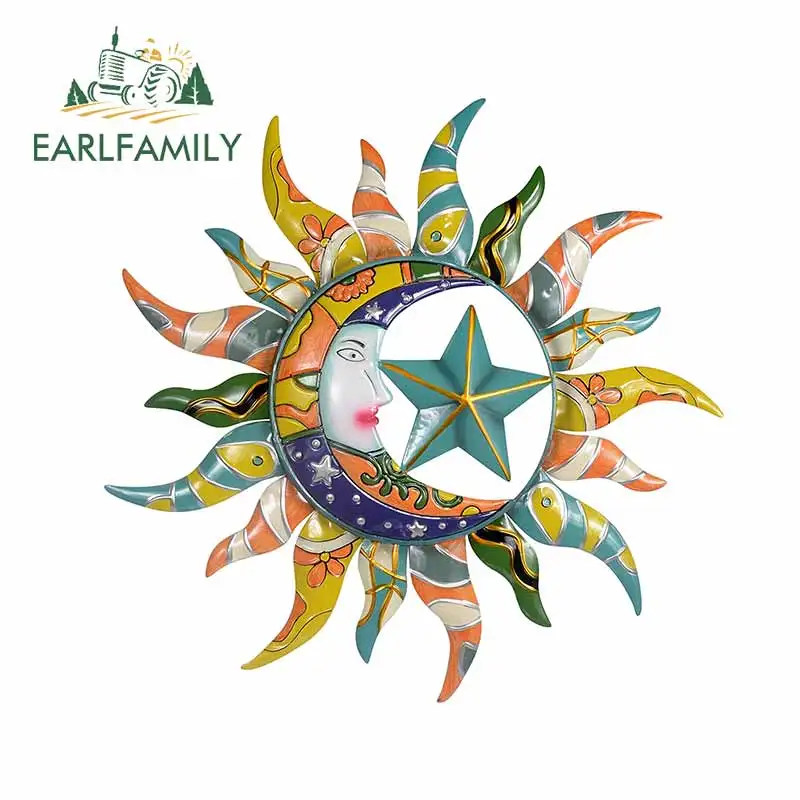 EARLFAMILY 13 см x 12 7 для солнца луны и звезд забавные виниловые наклейки на машину