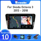 Автомагнитола Srnubi Android 10 для SKODA Octavia A7 2013-2018, мультимедийный видеоплеер, навигация GPS, 2 Din, стерео, DVD, головное устройство