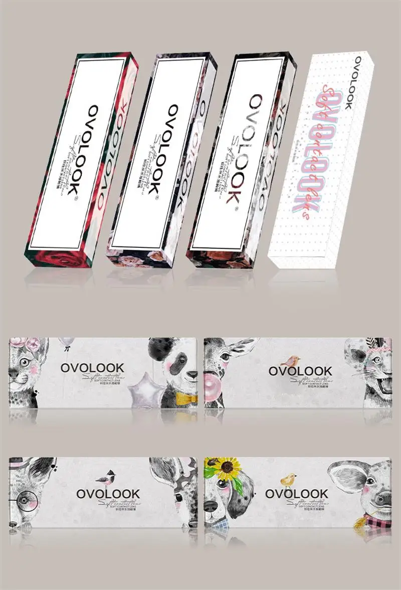 

OVOLOOK-2pcs/pair Lenses Colored Lenses for Eyes Contact Lenses Eye Contacts Yearly Use 0-800 Eye Color Lens Colored Contacts