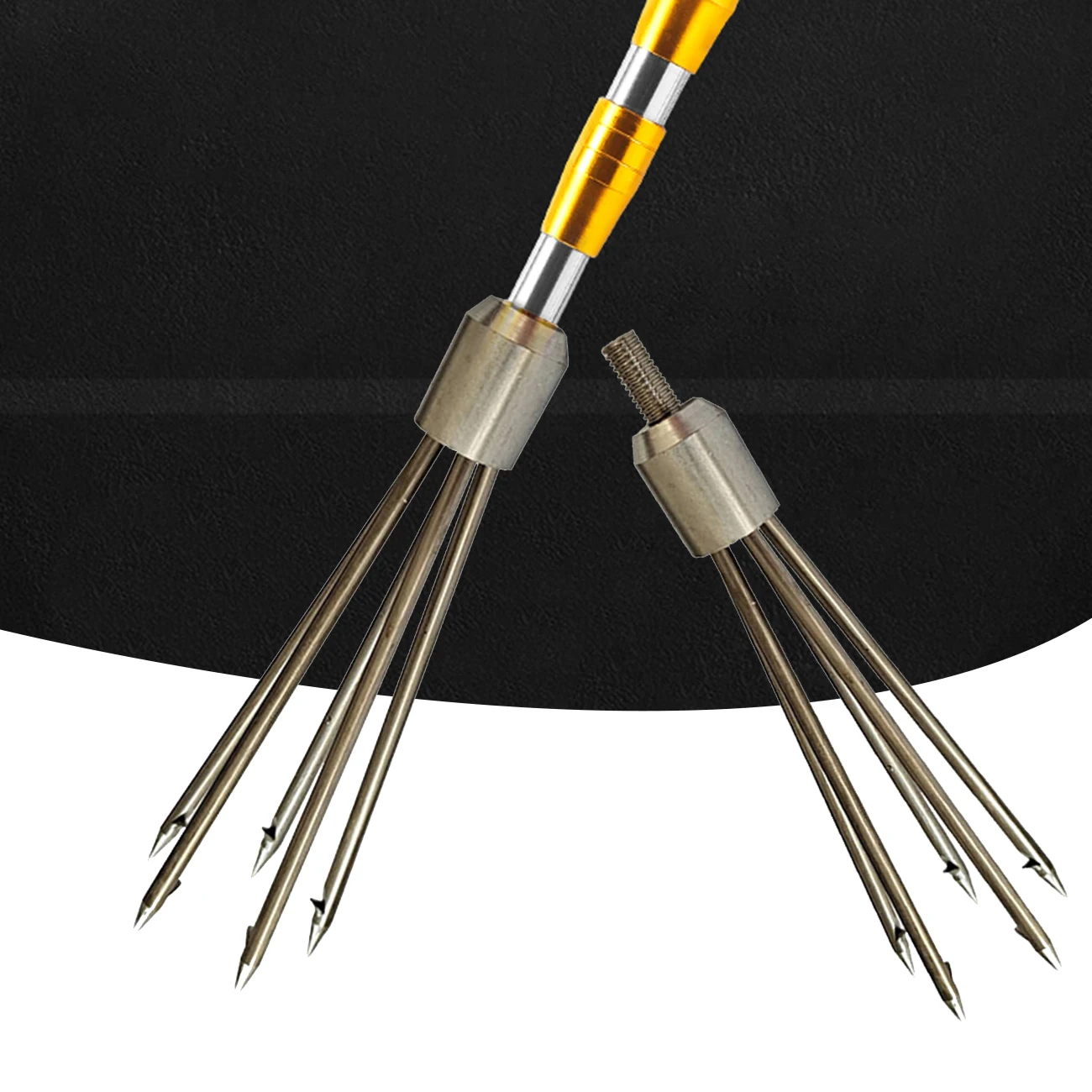 Вилка гарпун из нержавеющей стали с 5 зубцами наконечник зазубринами острые