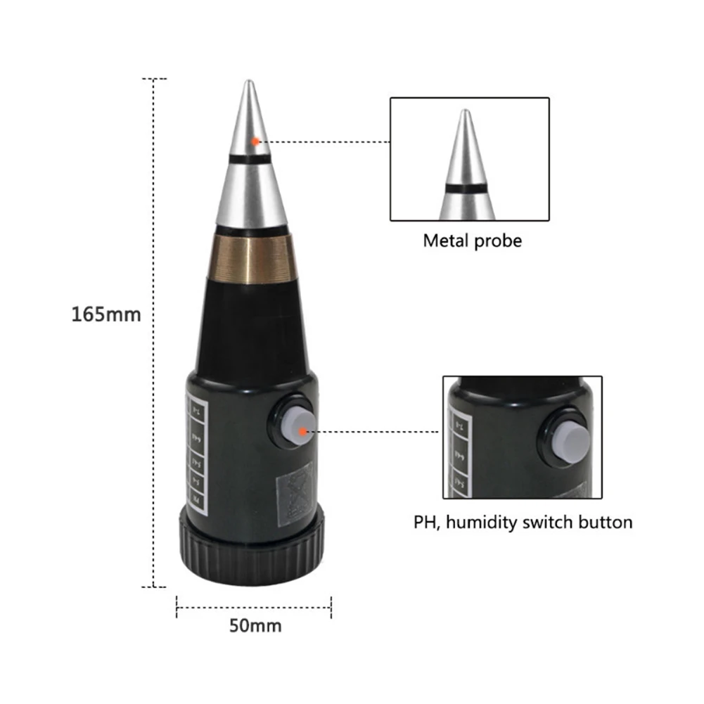 

KS-05 Soil Temperature Humidity Sensor Waterproof Portable Soil Moisture pH Tester Meter for Outdoor Garden Plant Seeding