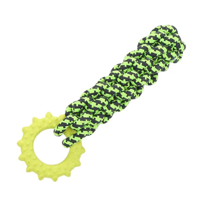 Pet Supply Dogs Chew Teeth Clean Rope Set Outdoor Traning Fun Playing Green Ball Toy For Large Small Dog Cat | Дом и сад