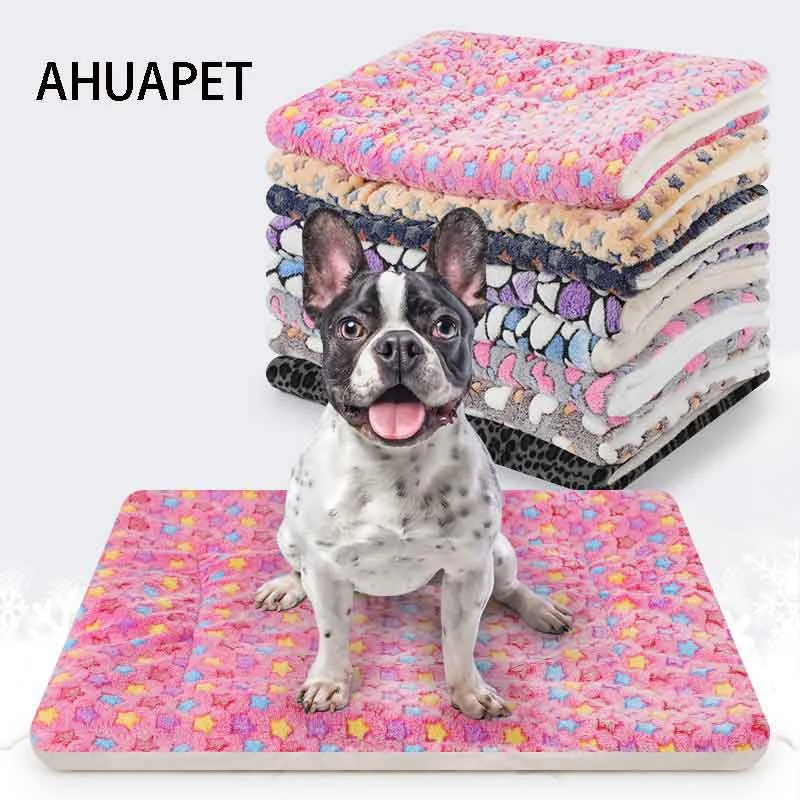 Теплое одеяло для домашних животных кровати собак коврик дома французский