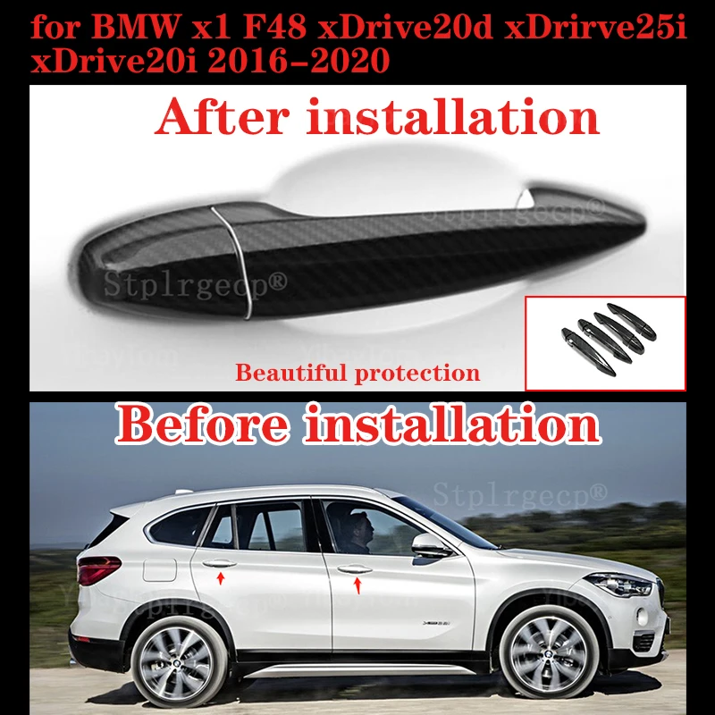 

100% real carbon fiber Auto outer door handle cover for BMW x1 F48 xDrive20d xDrirve25i xDrive20i 2016-2020 car styling