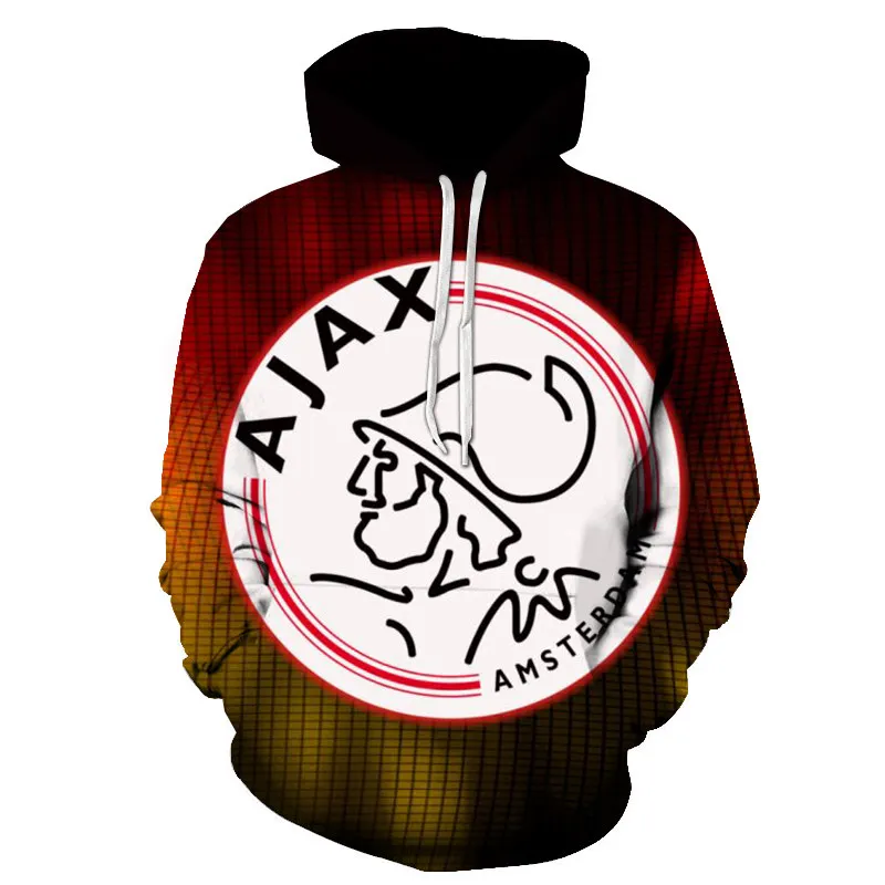 Мужская толстовка с капюшоном Ajax Повседневный пуловер 3D принтом в стиле хип-хоп