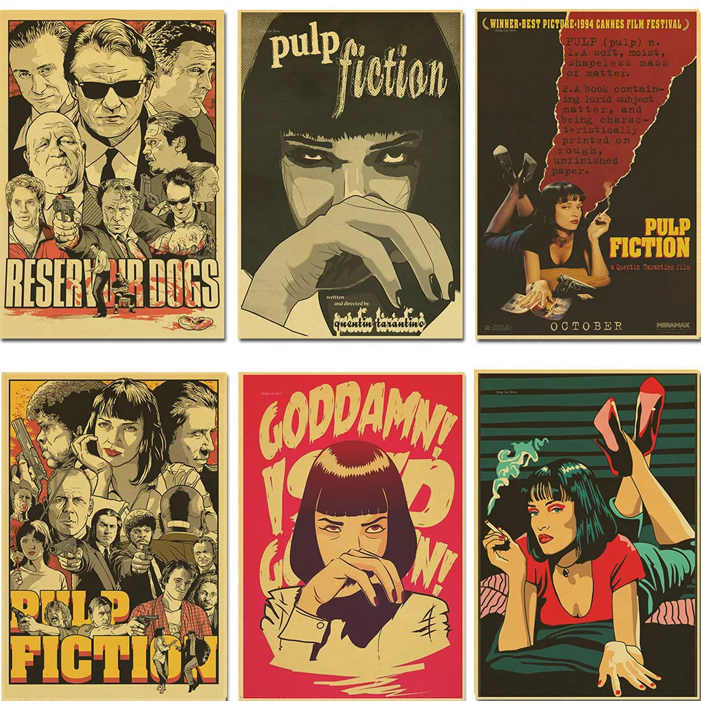 Настенный постер с изображением классического фильма целлюлозная фантастика