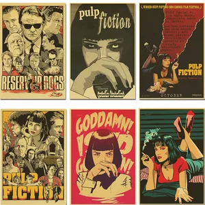 Настенный постер с изображением классического фильма целлюлозная фантастика ретро постер винтажный, для дома, бара, кафе