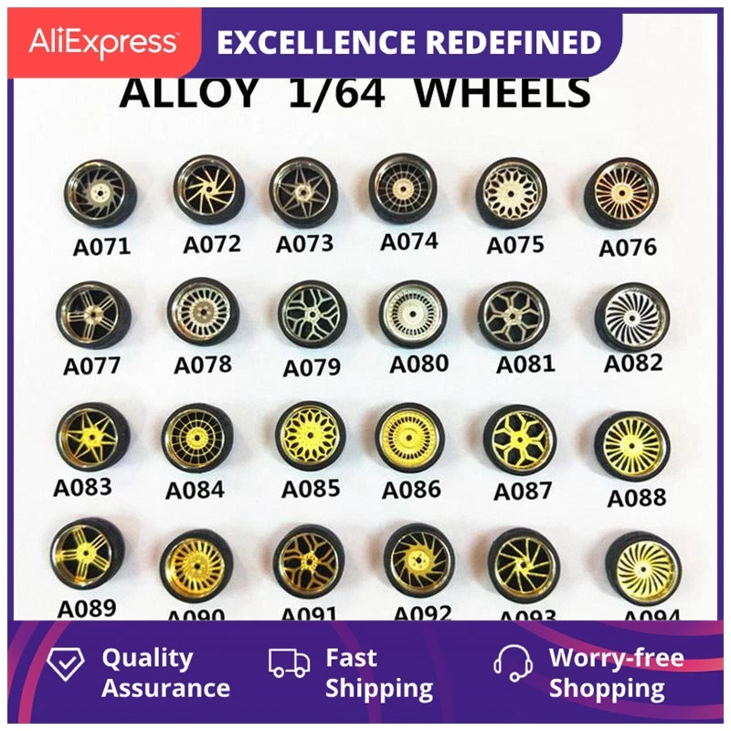 

Модель 1:64, модифицированные литые шины, 4 колеса + 2 оси + 4 колпачка, колесные шины из сплава, резиновые автомобили, универсальная модель, аксе...