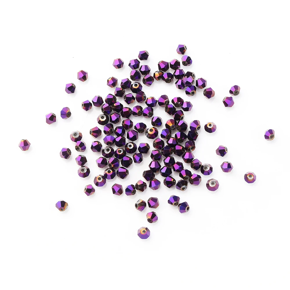 720pcs/bag AAA Top Quality Czech Glass Bicone Loose Beads 4mm Crystal Plated Bead DIY Jewelry Making For Needlework Accessories | Украшения