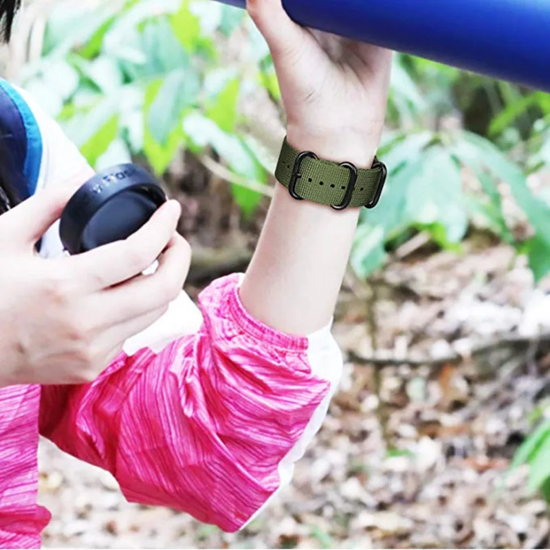 20 22 мм нейлоновый ремешок для часов Huami Amazfit BIp Lite youth Pace Stratos 2 2S аксессуары браслет
