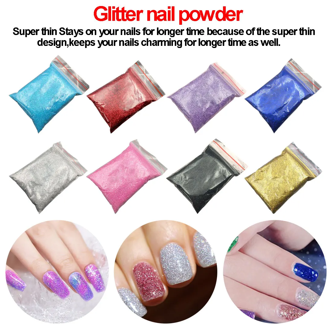 1 пакет блестящий порошок для ногтей творчества украшение ногтевого дизайна