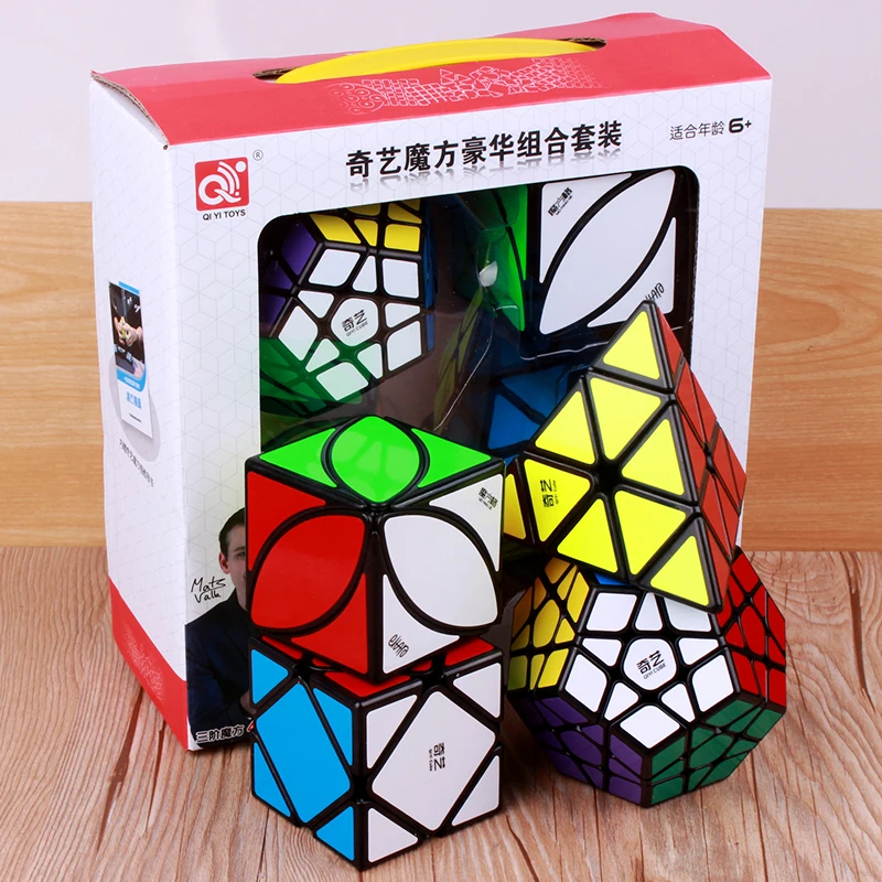 Qiyi Mofangge 4 шт./компл. набор магических кубиков подарок 2x2 3x3x3 4x4x4 5x5x5