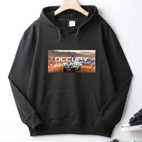 occupy mars scientists working on mars high quality printed hoodie 100 cotton pocket sweatshirt unique unisex top asian size