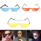 Красочные мозаичные солнцезащитные очки игрушка Thug Life очки Deal With It Pixel Женщины Мужчины забавная игрушка