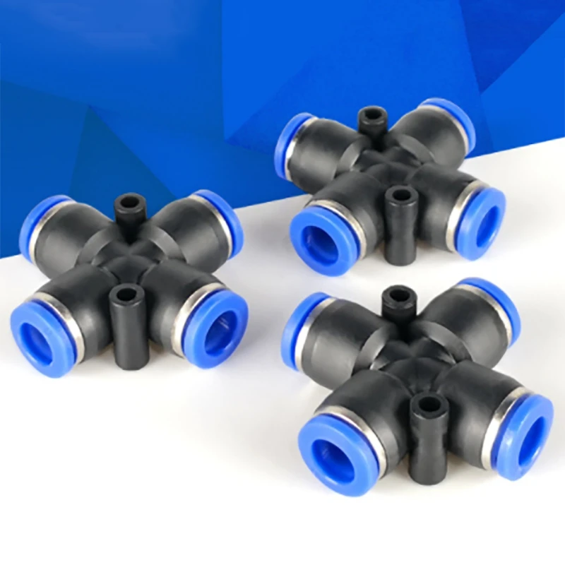 

49PCS Pneumatic Fittings PZA/PU/PE Water Pipes Pipe Connectors 8mm Plastic Hose Quick Couplings Tee Air Hose Straight