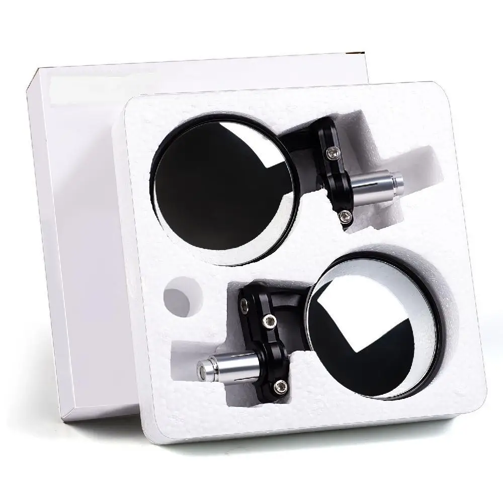 

1 Pair Rear View Side Mirror Round Wide Angle Motorcycle Mirror Fits For Suzuki/Honda